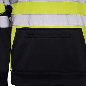 Vente en gros usine – Nouveau sweat à capuche de sécurité haute visibilité ANSI Classe 2, réfléchissant, étanche, avec LED clignotantes, couleurs personnalisables, pour le travail industriel - Product Image 5