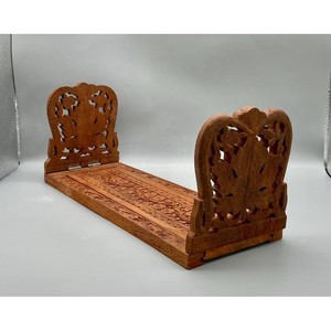 Porte-livres en bois de Sheesham sculpté, design Jali - Vente en gros de bois de rose indien - Product Image 4