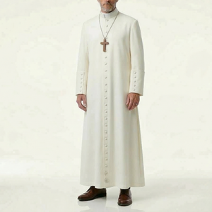 Túnica litúrgica para clérigos de iglesia al por mayor, bordada a medida, transpirable y cómoda, ropa religiosa - Product Image 3