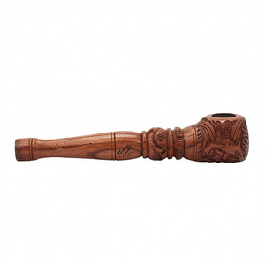 Pipe à fumer en bois naturel faite à la main, écologique et durable, finition vintage, portable, directement du fabricant - Product Image 2