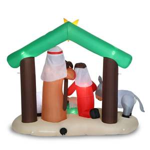 6ft <b>Inflatable</b> Nativity Garden Jesus <b>Decoration</b> with 8 Lamp Beads <b>Outdoor</b> <b>Holiday</b> <b>Yard</b> <b>Decorations</b> - Product Image 4