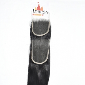 Extensions à clipser en cheveux humains Remy de donneur, qualité supérieure 4*4HD, lisses, avec double trame machine et cuticules alignées - Product Image 5