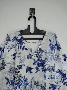 Robe kaftan en coton indien faite à la main, paréo de plage, coupe décontractée, kimono - Product Image 2