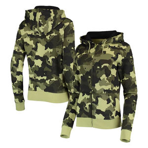 Sweat-shirt à capuche camouflage zippé pour homme, personnalisé, style streetwear, décontracté, respirant, en polyester, pour l'automne et la course à pied - Product Image 6