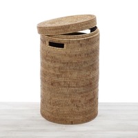 Hot Günstige Lagerung Rattan Wicker Lagerung Wäsche korb Gewebte Körbe mit Deckel Kauf in großer Menge natürliche Vietnam Leinwand