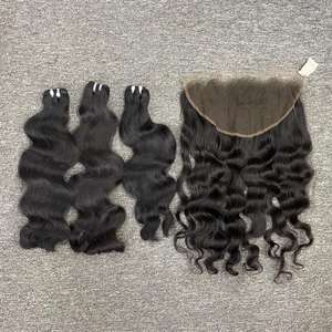 วิกผมยาวสีดำยาวลูกไม้ด้านหน้าแบบลอนโปร่งใสรูปคลื่นธรรมชาติ - Product Image 6