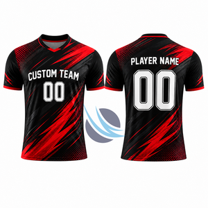 Ensemble de maillots de football personnalisés unisexes pour adultes, respirants, à manches courtes, de haute qualité, écologiques, anti-UV, séchage rapide, 100% coton - Product Image 5