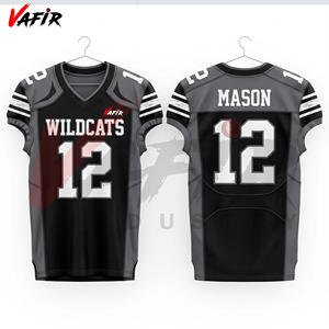 Customizable Men's Adult American Football Uniform Breathable Plus Size Polyester/Cotton Jersey Team <b>Player</b> Name Sublimation - Product Image 2