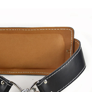 เข็มขัดยกน้ำหนักแบบจุ่มสำหรับออกกำลังกายในยิมทำจากหนังวัวพร้อมโซ่โลหะไม่ลื่นปกป้องแบบมืออาชีพ - Product Image 3