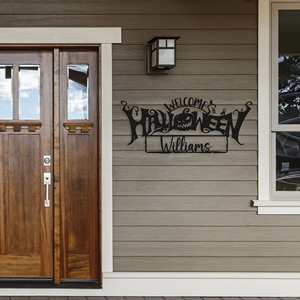 Décoration murale d'accueil d'Halloween personnalisée en métal, panneau suspendu personnalisé, parfait pour la maison, la chambre, la porte, la fête et la décoration de cadeaux - Product Image 2