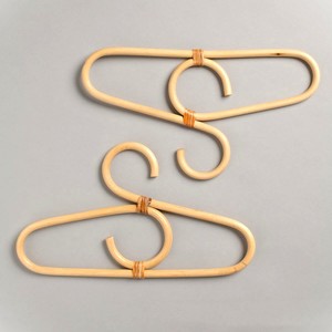 Boho baby wardrobe essentials cane rattan clothing hanger kids hangers for clothes <b>display</b> - Product Image 1