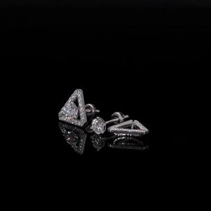 Boucles d'oreilles pendantes Hip Hop en argent sterling 925 avec moissanite blanche et perle d'eau douce pour bijoux de mode - Product Image 5