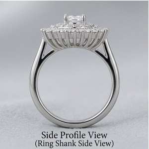 Bague de cocktail ovale classique LY SCR171, sertie pavé, en laiton plaqué rhodium, unisexe, pour mariage et usage quotidien, bijou glamour - Product Image 5