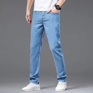 Jeans de Mezclilla para Hombre, Corte Recto, Cintura Media, Ajuste Regular, Transpirables, Ligeros, con Múltiples Bolsillos, Estilo Cargo, Largos - Product Image 6
