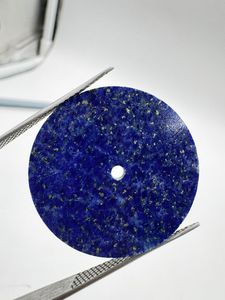 Esfera de Reloj A K Gems de Lapislázuli Azul Natural, 31.50 mm, Redonda, Pulida por un Lado, Modelo ETH-1006 - Product Image 3