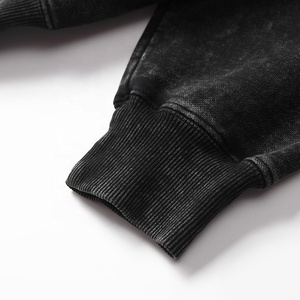 Sudaderas Lisas para Hombre con Lavado Ácido, Ajuste Holgado Casual, Hombros Caídos, Cuello Redondo, Tacto Suave, Estilo Vintage - Product Image 2