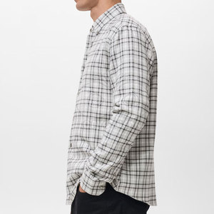 Camisa de franela para hombre de calidad premium, informal, con botones al frente, de algodón cepillado suave, con estampado a cuadros, corte regular, para uso diario. - Product Image 4