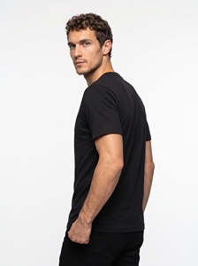 Men's O-Neck <b>T</b>-<b>Shirt</b> 100% Cotton Regular Fit Solid <b>Black</b> Casual Jersey Knit Short Sleeve <b>Plain</b> Dyed - Product Image 4