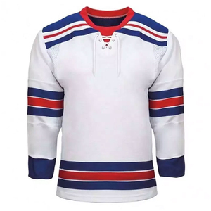 Jersey de Hockey sobre Hielo con Cuello en V para Hombre, Manga Larga, Sublimado, Absorbente de Humedad, Poliéster, Ropa Deportiva, Corte Regular para Adultos - Product Image 4