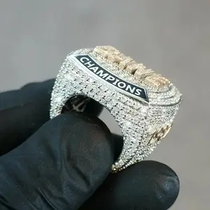 Anillo de mujer Tishya Diamond chapado en oro blanco de 14k con moissanita auténtica de 3.00 ct y letra personalizada - Product Image 6