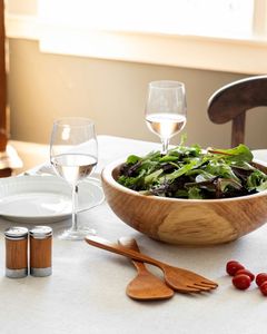 Bol en bois naturel, bol en bois fait main, bol écologique, saladier rustique, bol de service pour la cuisine - Product Image 5