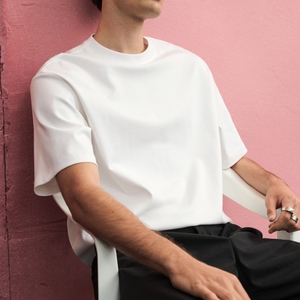 T-shirt en coton épais de haute qualité pour homme, coupe ample, logo imprimé personnalisé, t-shirt graphique pour un usage quotidien - Product Image 6