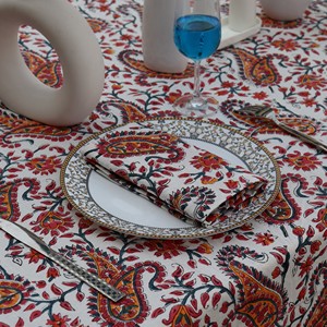 High Quality Printed Cotton <b>Tablecloth</b> With Floral Handmade <b>Tablecloth</b> Solid Color Soft Texture Washable and Sustainable - Product Image 2