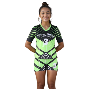 Uniforme de Voleibol para Mujer Breeze, Manga Larga, Cuello en V, Diseño a Rayas de Poliéster que Absorbe la Humedad, Número 24, Prenda Ajustada - Product Image 5