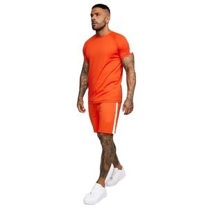 Hot Sale Men's Summer <b>Twin</b> <b>Set</b> Breathable Short Sleeve T-Shirt & Shorts Custom Design for Casual Sport Wear - Product Image 1