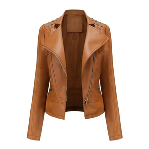 High Quality Premium Modern Design Women <b>Genuine</b> <b>Leather</b> <b>Jacket</b> Fashionable Full Fit Women <b>Leather</b> <b>Jacket</b> - Product Image 5