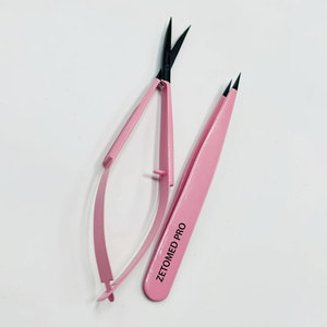Professional Eyebrow Tweezers Hair <b>Trimmer</b> Scissors Set Stainless Steel Powder Coated Custom Durable Lightweight Washable Modern - Product Image 6