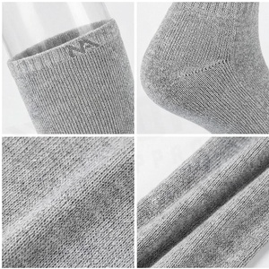 <b>Knee</b> <b>High</b> <b>Socks</b> Solid Gray 100 Cotton Breathable Casual For Adults Spring Season - Product Image 4