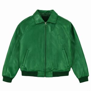 Chaqueta de Motociclista Personalizada, Chaqueta Bomber de Invierno, Chaqueta Varsity de Cuero PU con Cierre y Relieve para Hombre - Product Image 6
