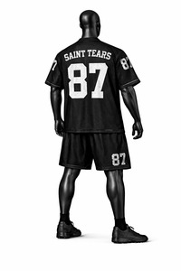 Ensemble de maillot et short de football américain personnalisé, uniforme sportif respirant, vêtements d'équipe personnalisés pour les entraînements et les matchs - Product Image 3