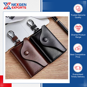 Última llegada de stock: Porta llaves y tarjetas de cuero PU hecho a mano de alta calidad y durabilidad, a un precio de mercado impresionante. - Product Image 4