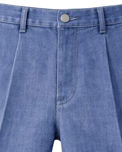 Shorts en jean bleu personnalisés pour hommes, shorts décontractés d'été, coupe droite classique, fermeture à boutons, fabricant sur mesure, vente en gros - Product Image 4