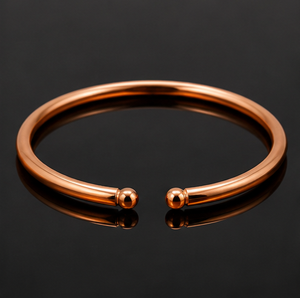 Traditional Ayurvedic Round <b>Wire</b> Solid Copper Health Bracelet Fashionable Metal Jewelry Exquisite Embossed Design - Product Image 3