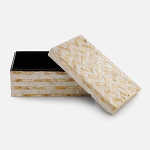 Mother of Pearl Jewelry Organizer <b>Box</b> with Lid Handmade Wooden Storage Case Decorative Ring <b>Earring</b> Necklace <b>Holder</b> - Product Image 2
