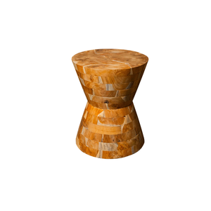 Table d'appoint en racine de teck artisanale ARTERRA - Motif de grain naturel rustique - Meubles de salon artisanaux - Product Image 2