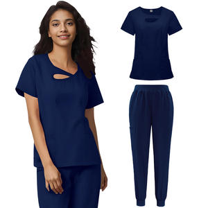 Scrubs <b>set</b> for <b>doctors</b> nurses hospital wear surgical scrubs <b>set</b> hospital medical scrubs suit breathable nursing uniform <b>set</b> - Product Image 1
