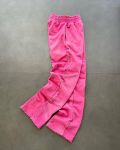 กางเกงวอร์มลำลองติดกระดุมข้างวินเทจสำหรับผู้ชายกางเกงแทร็กกางเกงด้านข้างแบบสั่งทำมีกระดุม - Product Image 5