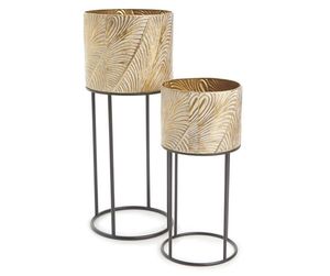 Macetero Decorativo de Metal con Soporte, Estilo Antiguo - Product Image 6