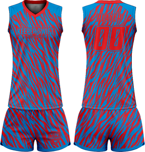 Tenue de volley-ball SpikeStorm Pro AeroSpike Elite, kit de volley-ball ThunderHit Premium, 100 % polyester, impression par sublimation intégrale - Product Image 1