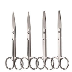 ชุดกรรไกรผ่าตัด เกรดทางการแพทย์ สแตนเลสสตีล ใบมีดตรงและโค้ง อุปกรณ์ตัดเนื้อเยื่อแบบใช้ซ้ำได้ - Product Image 1