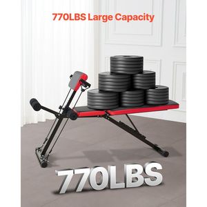 770 Lbs Adjustable <b>Foldable</b> Multi-Functional Full Body Workout Equipment Roman Chair Hyperextension & <b>Weight</b> <b>Bench</b> - Product Image 3
