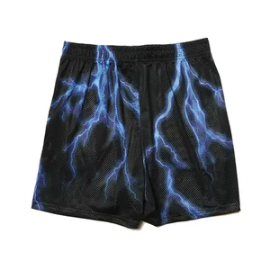 Shorts de sport décontractés pour hommes, taille mi-haute, 100 % polyester de haute qualité, séchage rapide, anti-plis, couleur unie, avec cordon de serrage, été - Product Image 1