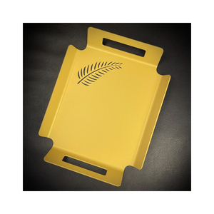 Nueva Bandeja de Servicio Metálica, Elegante y Decorativa, Color Dorado, para Té, Café, Bocadillos, Postres, Uso en Mesa de Comedor - Product Image 4