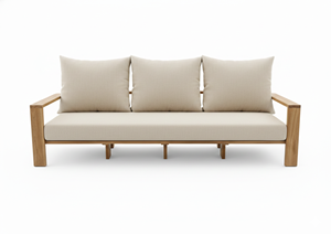 Canapé d'extérieur Luci 2 places, fabriqué en teck indonésien pour les distributeurs de meubles mondiaux, avec des prix d'exportation compétitifs - Product Image 3