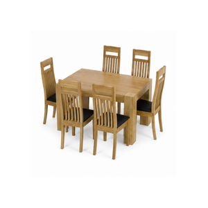 ARTERRA Premium Modern Teak Wood <b>Dining</b> <b>Table</b> Set <b>Extendable</b> Rectangular <b>Wooden</b> <b>Dining</b> Furniture with Chairs for Home Hotel - Product Image 1