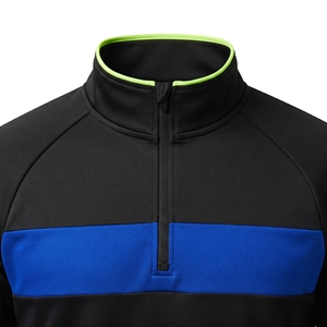 Custom Logo <b>Men</b> Quarter Zip <b>Pullover</b> Track Jacket Sports Blue Panel Gym Training Workout Running Fleece <b>Pullover</b> Jacket - Product Image 5